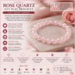 Rose Quartz Cut Play Bracelet - Image 4