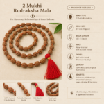 2 Mukhi Rudraksha Mala - Image 4