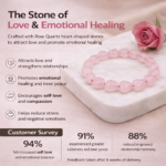Rose Quartz Heart Bracelet - Image 5