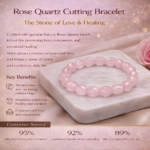Rose Quartz Cutting Bracelet - Image 5