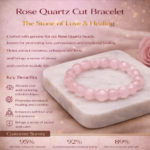 Rose Quartz Cut Bracelet - Image 5