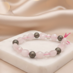 Rose Quartz with Pyrite Bracelet - Image 5