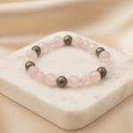 Rose Quartz with Pyrite Bracelet - Image 2