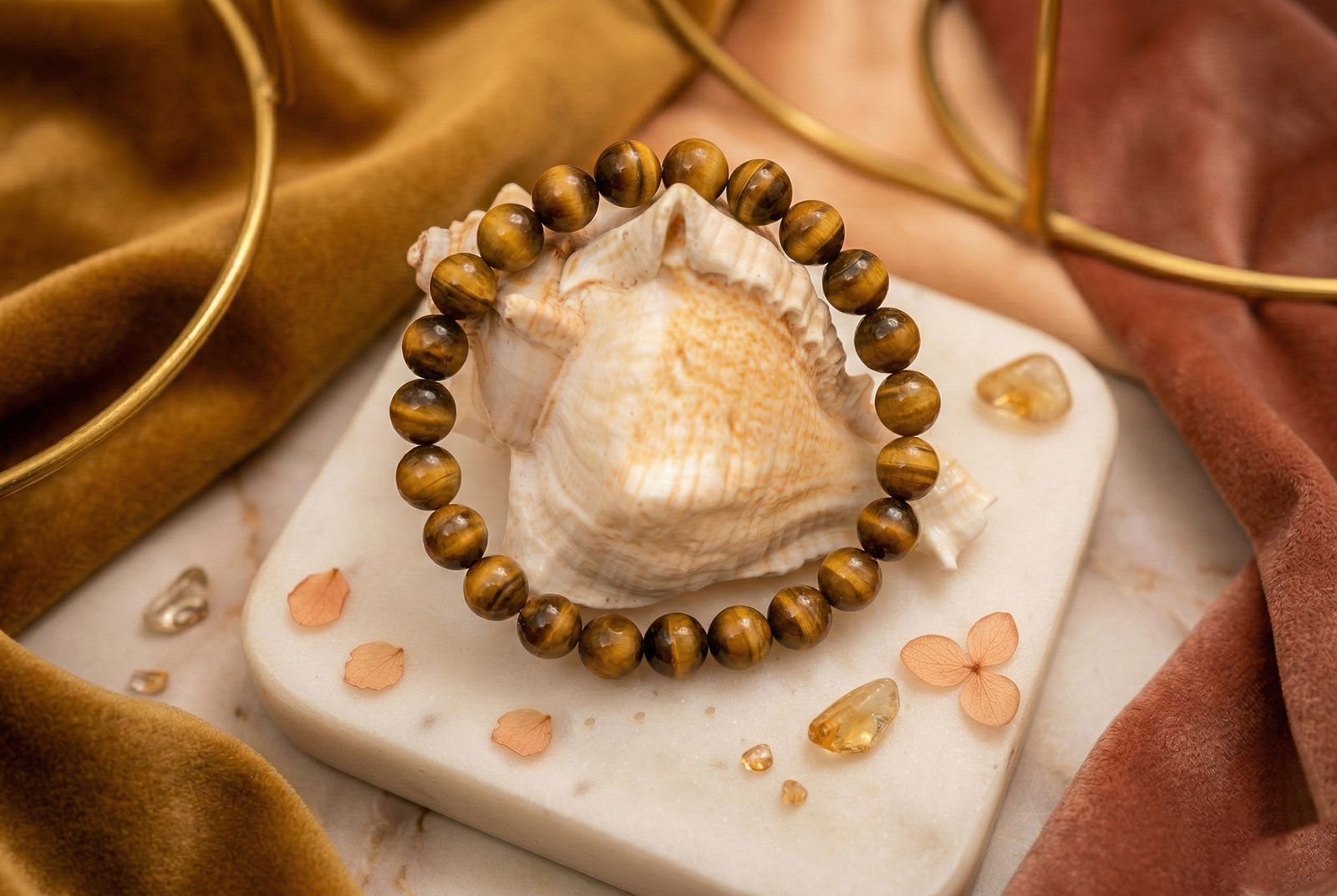 RAM268 Tiger Eye Bracelet (Bangle Style) - Image 1