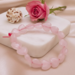Rose Quartz Heart Bracelet